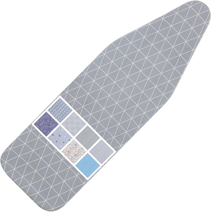 LCLW Ironing Board Cover and Pad Standard Size 15 x 54,3 Pairs of Hook and Loop Fastener Straps,Elastic Edges,Cotton Iron Board Cover with Scorch Resistant Thick Padding (Pattern G) - Image 1